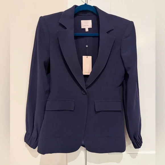 Cinq à Sept Tabitha Blazer in Navy Size 2 New With Tags - Picture 3 of 17